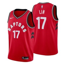 NBA Men Toronto Raptors Red #17 LIN Jersey High Quality Name and Number Print