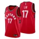 NBA Men Toronto Raptors Red #17 LIN Jersey High Quality Name and Number Print