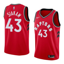 NBA Men Toronto Raptors Red #43 SIAKAM Jersey High Quality Name and Number Print