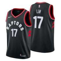 NBA Men Toronto Raptors Black #17 LIN Jersey High Quality Name and Number Print