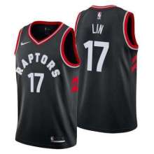 NBA Men Toronto Raptors Black #17 LIN Jersey High Quality Name and Number Print