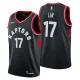 NBA Men Toronto Raptors Black #17 LIN Jersey High Quality Name and Number Print
