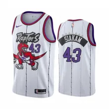 NBA Men Toronto Raptors Classical White #43 SIAKAM Jersey with Drangon High Quality Name and Number Print