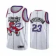 NBA Men Toronto Raptors Classical White #23 VANVLEET Jersey with Drangon High Quality Name and Number Print