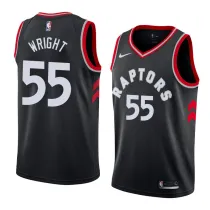 NBA Men Toronto Raptors Black #55 WRIGHT Jersey High Quality Name and Number Print