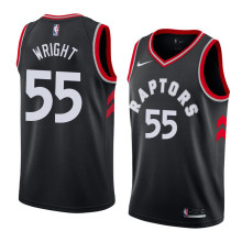 NBA Men Toronto Raptors Black #55 WRIGHT Jersey High Quality Name and Number Print