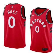 NBA Men Toronto Raptors Red #0 MILES Jersey High Quality Name and Number Print