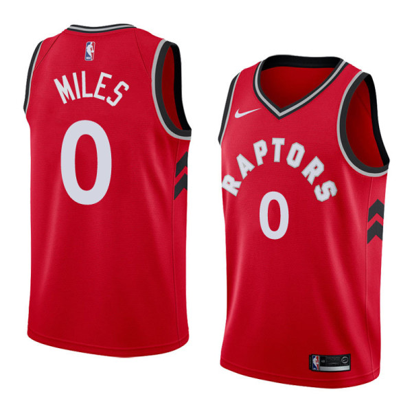 NBA Men Toronto Raptors Red #0 MILES Jersey High Quality Name and Number Print