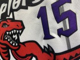 NBA Men Toronto Raptors Classical White #15 CARTER Jersey with Drangon High Quality Name and Number Print