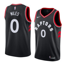 NBA Men Toronto Raptors Black #0 MILES Jersey High Quality Name and Number Print