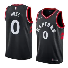 NBA Men Toronto Raptors Black #0 MILES Jersey High Quality Name and Number Print