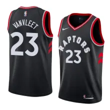 NBA Men Toronto Raptors Black #23 VANVLEET Jersey High Quality Name and Number Print