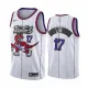NBA Men Toronto Raptors Classical White #17 LIN Jersey with Drangon High Quality Name and Number Print