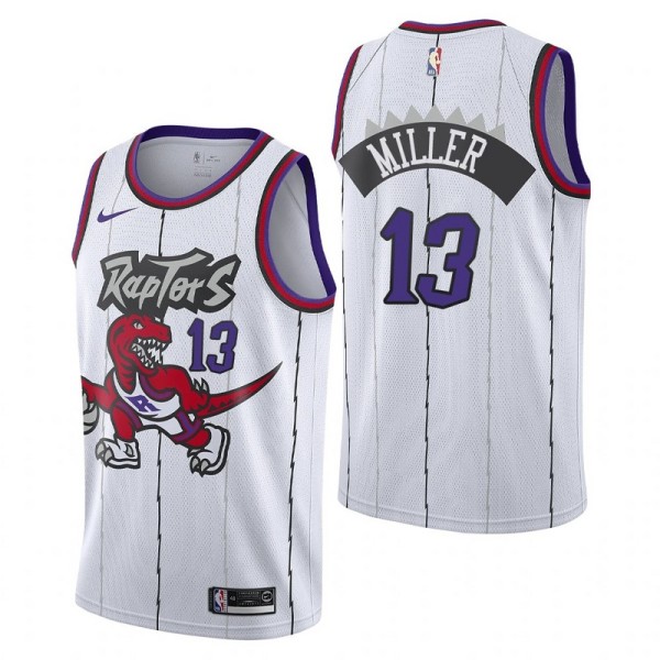 NBA Men Toronto Raptors Classical White #13 MILLER Jersey with Drangon High Quality Name and Number Print