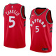 NBA Men Toronto Raptors Red #5 CABOCLO Jersey High Quality Name and Number Print