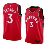 NBA Men Toronto Raptors Red #3 ANUNOBY Jersey High Quality Name and Number Print