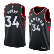 NBA Men Toronto Raptors Black #34 McKINNIE Jersey High Quality Name and Number Print
