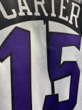 NBA Men Toronto Raptors Classical White #15 CARTER Jersey with Drangon High Quality Name and Number Print
