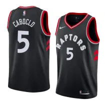 NBA Men Toronto Raptors Black #5 CABOCLO Jersey High Quality Name and Number Print