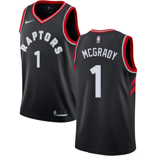 NBA Men Toronto Raptors Black #1 McGRADY Jersey High Quality Name and Number Print