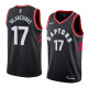 NBA Men Toronto Raptors Black #17 VALANCIUNAS Jersey High Quality Name and Number Print