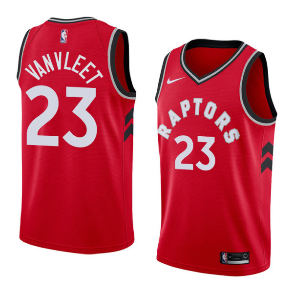 NBA Men Toronto Raptors Red #23 VANVLEET Jersey High Quality Name and Number Print