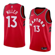 NBA Men Toronto Raptors Red #13 MILLER Jersey High Quality Name and Number Print