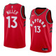 NBA Men Toronto Raptors Red #13 MILLER Jersey High Quality Name and Number Print