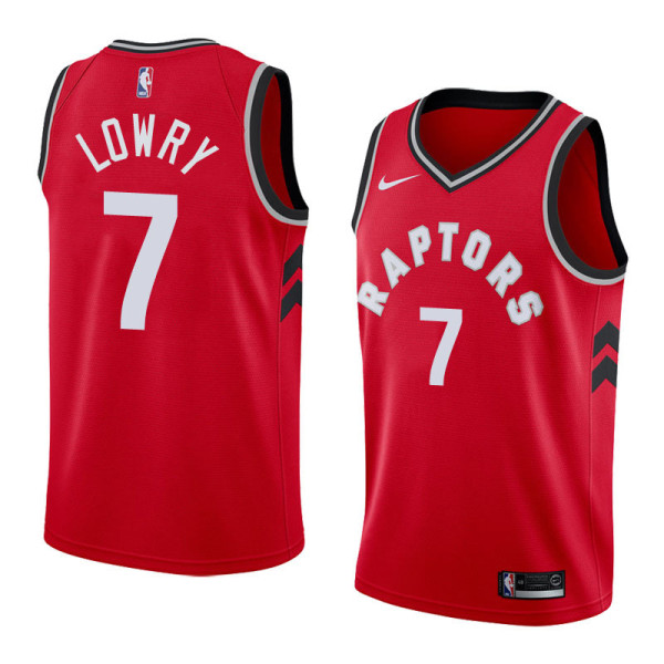 NBA Men Toronto Raptors Red #7 LOWRY Jersey High Quality Name and Number Print