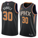 NBA Men Phoenix Suns Black #30 DANIELS Jersey High Quality Name and Number Print