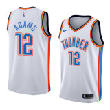 NBA Men Oklahoma City Thunder White #12 ADAMS Jersey High Quality Name and Number Print
