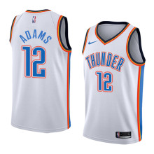 NBA Men Oklahoma City Thunder White #12 ADAMS Jersey High Quality Name and Number Print