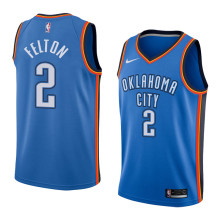 NBA Men Oklahoma City Thunder Blue #2 FELTON Jersey High Quality Name and Number Print