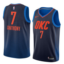NBA Men Oklahoma City Thunder Dark Blue #7 ANTHONY Jersey High Quality Name and Number Print
