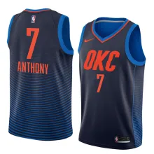 NBA Men Oklahoma City Thunder Dark Blue #7 ANTHONY Jersey High Quality Name and Number Print
