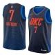 NBA Men Oklahoma City Thunder Dark Blue #7 ANTHONY Jersey High Quality Name and Number Print