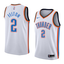 NBA Men Oklahoma City Thunder White #2 FELTON Jersey High Quality Name and Number Print