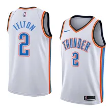 NBA Men Oklahoma City Thunder White #2 FELTON Jersey High Quality Name and Number Print
