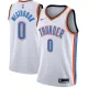NBA Men Oklahoma City Thunder White #0 WESTBROOK Jersey High Quality Name and Number Print