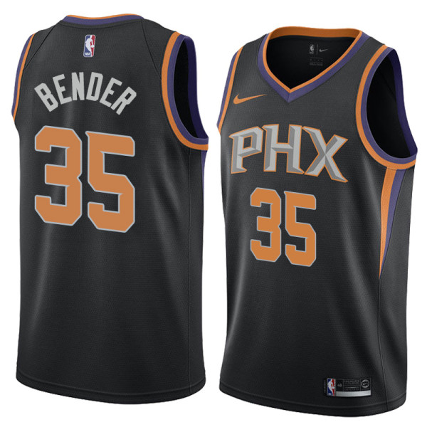 NBA Men Phoenix Suns Black #35 BENDER Jersey High Quality Name and Number Print