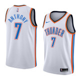 NBA Men Oklahoma City Thunder White #7 ANTHONY Jersey High Quality Name and Number Print