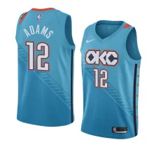 NBA Men Oklahoma City Thunder Light Blue #12 ADAMS Jersey High Quality Name and Number Print