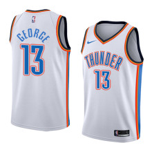NBA Men Oklahoma City Thunder White #13 GEORGE Jersey High Quality Name and Number Print