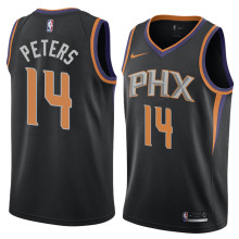 NBA Men Phoenix Suns Black #14 PETERS Jersey High Quality Name and Number Print