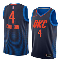 NBA Men Oklahoma City Thunder Dark Blue #4 COLLISONJersey High Quality Name and Number Print