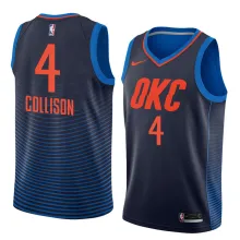 NBA Men Oklahoma City Thunder Dark Blue #4 COLLISONJersey High Quality Name and Number Print