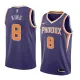 NBA Men Phoenix Suns Purple #8 KING Jersey High Quality Name and Number Print