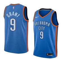 NBA Men Oklahoma City Thunder Blue #9 GRANT Jersey High Quality Name and Number Print