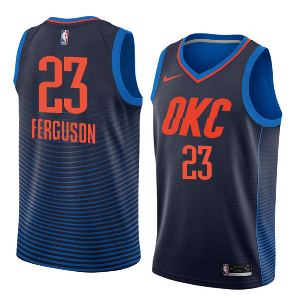 NBA Men Oklahoma City Thunder Dark Blue #23 FERGUSON Jersey High Quality Name and Number Print