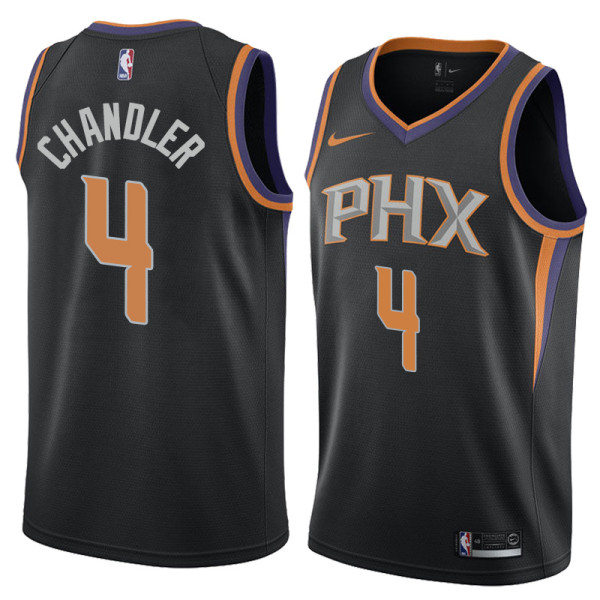 NBA Men Phoenix Suns Black #4 CHANDLER Jersey High Quality Name and Number Print